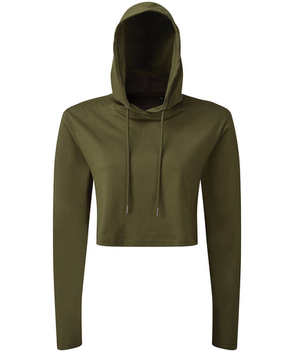 TriDri TR088 Women's cropped hooded long sleeve t-shirt