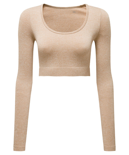 TriDri® TR224 Women ribbed seamless '3D Fit' crop top/long sleeve shirt - COOZO