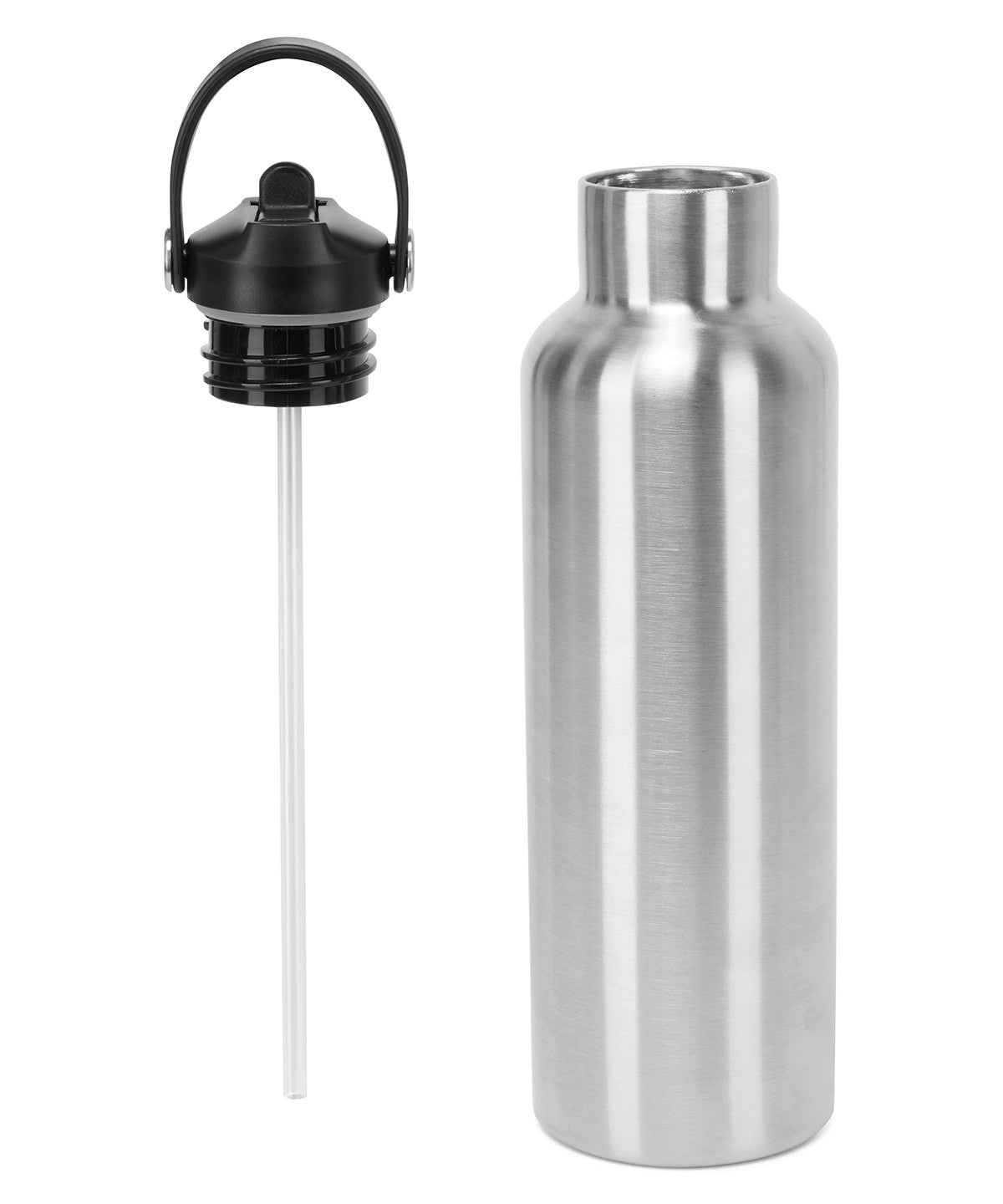 COOZO-TriDri® Vacuum sports water bottle with flip-up straw