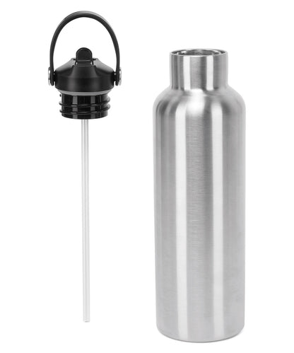 COOZO-TriDri® Vacuum sports water bottle with flip-up straw