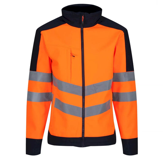 Regatta TRA625 Hi-Vis Pro Contrast Soft Shell Waterproof and Breathable Jacket - COOZO