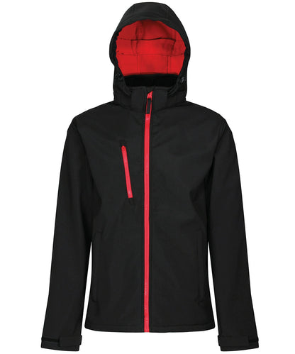 Regatta TRA701 Venturer 3-layer hooded softshell waterproof wind resistant and breathable jacket - COOZO