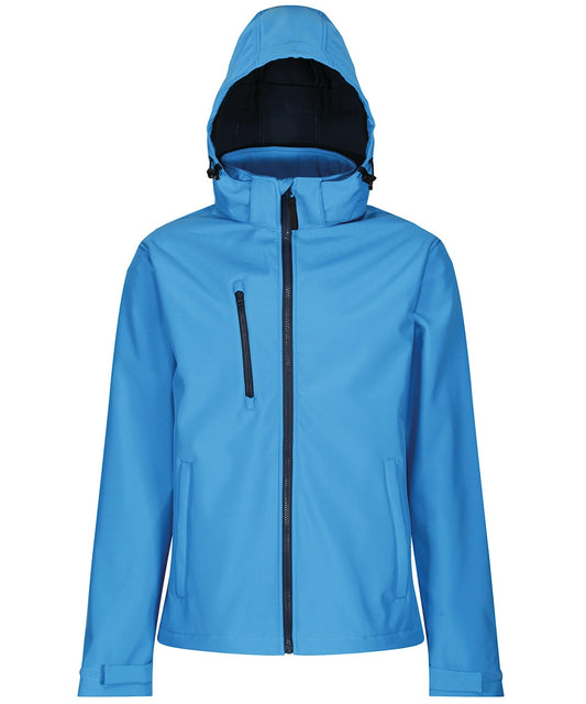Regatta TRA701 Venturer 3-layer hooded softshell waterproof wind resistant and breathable jacket - COOZO