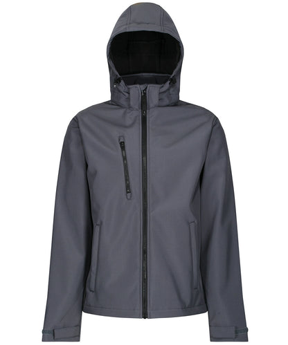 Regatta TRA701 Venturer 3-layer hooded softshell waterproof wind resistant and breathable jacket - COOZO
