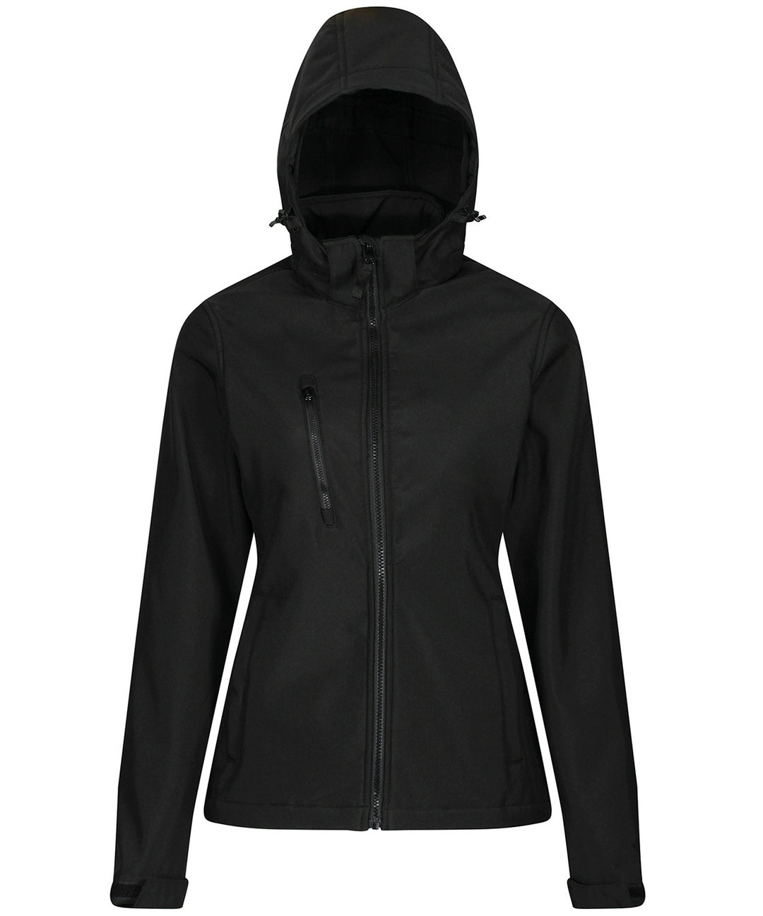 Regatta TRA702 Women's venturer 3-layer hoodedwaterproof wind resistant and breathable softshell jacket - COOZO