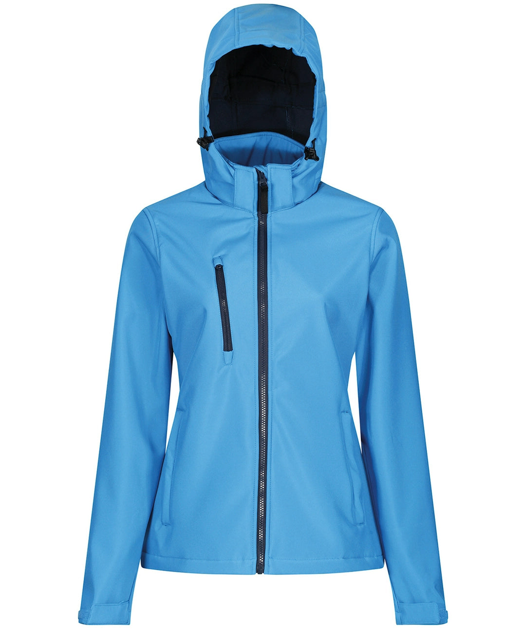 Regatta TRA702 Women's venturer 3-layer hoodedwaterproof wind resistant and breathable softshell jacket - COOZO