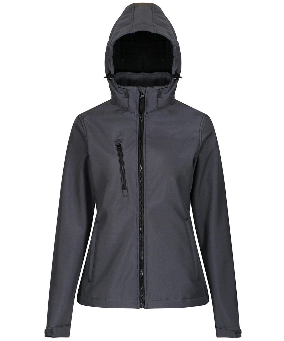Regatta TRA702 Women's venturer 3-layer hoodedwaterproof wind resistant and breathable softshell jacket - COOZO