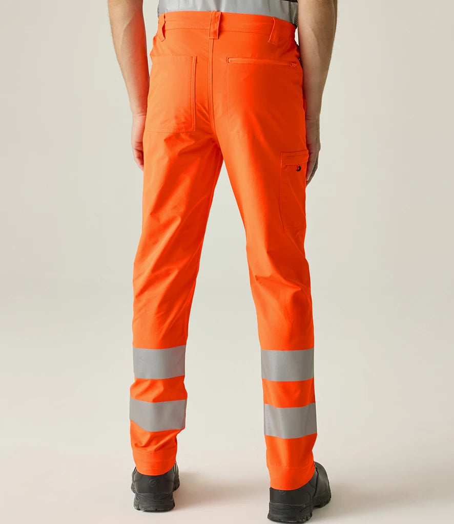 COOZO-Regatta High Visibility Pro Contract Stretch Action Trousers