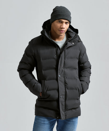 COOZO-Recycled bonded longline padded jacket