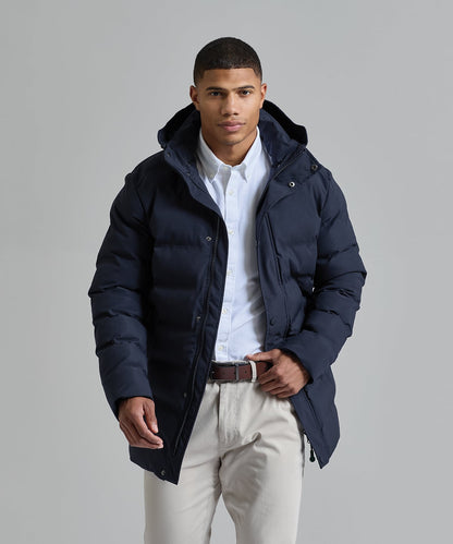 COOZO-Recycled bonded longline padded jacket