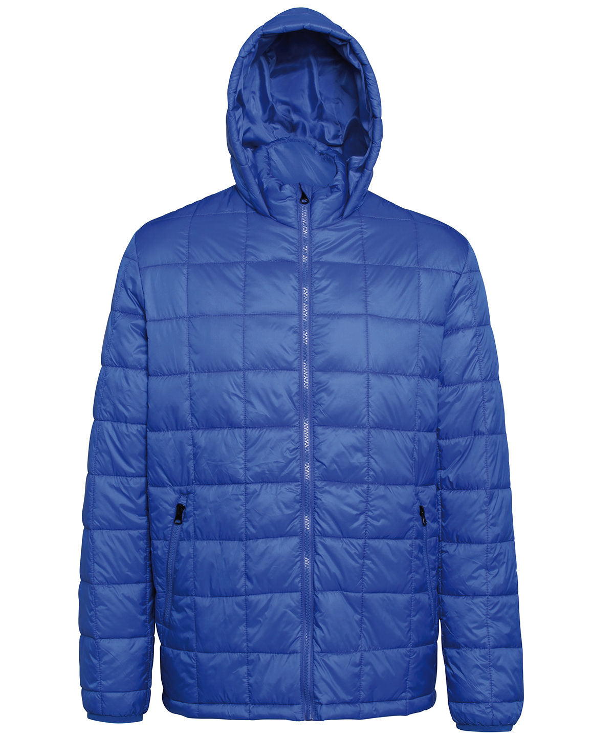 2786 TS025 Box quilt hooded Jacket lightweight polyester fillsemi-fitted styling - COOZO