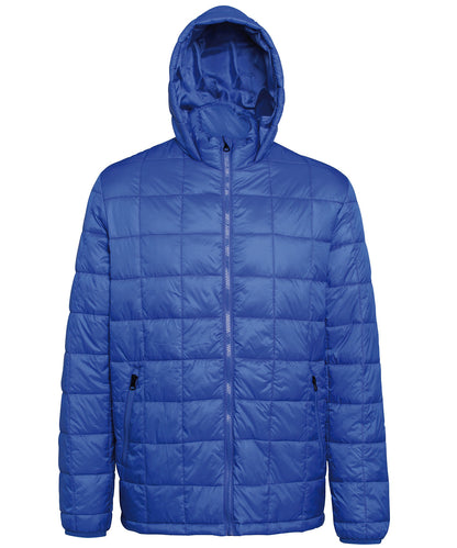 2786 TS025 Box quilt hooded Jacket lightweight polyester fillsemi-fitted styling - COOZO