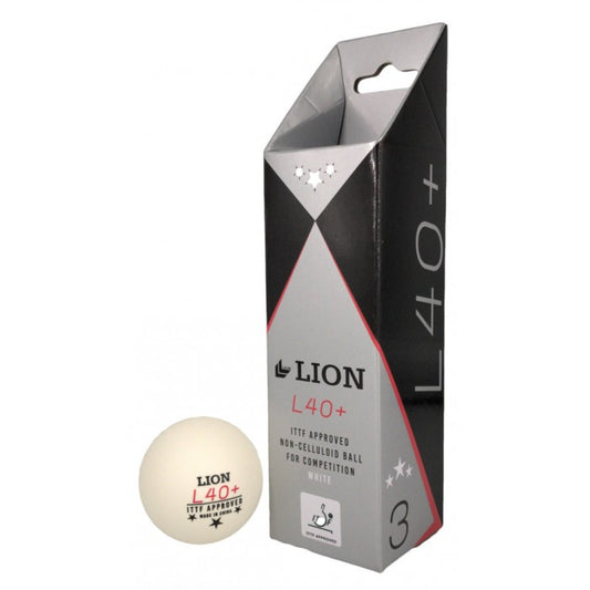 Lion TTBL3L Table Tennis Balls Lion 3* Ittf Approved (3 Ball Pack) - COOZO