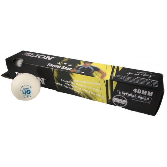 Lion TTBL3 Table Tennis Balls Lion 3* White - COOZO