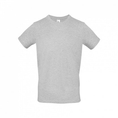 B&C TU01T Men's #E150 short sleeve t-shirt 100% Pre-shrunk ringspun cotton Tubular construction Thin collar rib Light color - COOZO