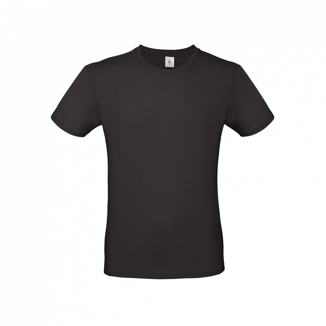 B&C TU01T Men's #E150 short sleeve t-shirt 100% Pre-shrunk ringspun cotton Tubular construction Thin collar rib Dark color - COOZO
