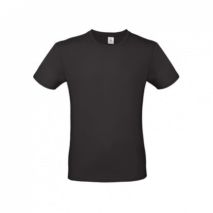 B&C TU01T Men's #E150 short sleeve t-shirt 100% Pre-shrunk ringspun cotton Tubular construction Thin collar rib Dark color - COOZO