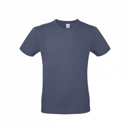 B&C TU01T Men's #E150 short sleeve t-shirt 100% Pre-shrunk ringspun cotton Tubular construction Thin collar rib Dark color - COOZO