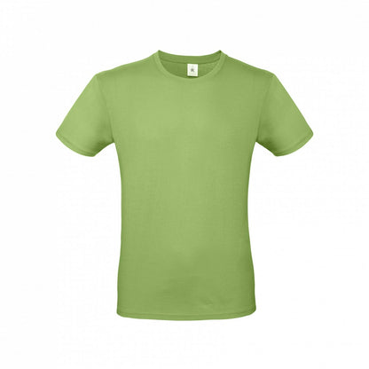 B&C TU01T Men's #E150 short sleeve t-shirt 100% Pre-shrunk ringspun cotton Tubular construction Thin collar rib Light color - COOZO