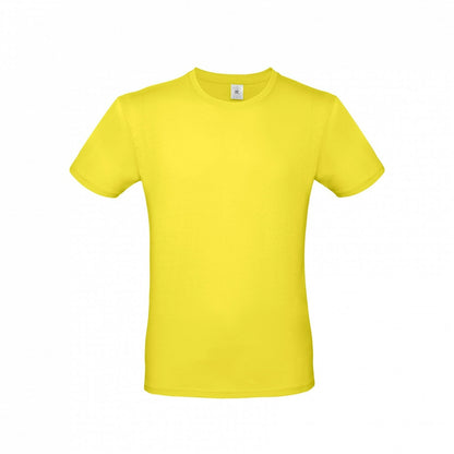 B&C TU01T Men's #E150 short sleeve t-shirt 100% Pre-shrunk ringspun cotton Tubular construction Thin collar rib Light color - COOZO
