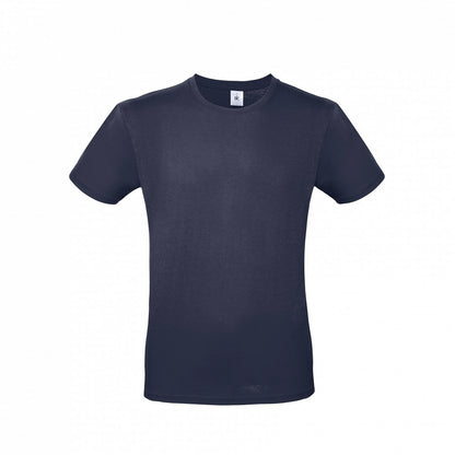 B&C TU01T Men's #E150 short sleeve t-shirt 100% Pre-shrunk ringspun cotton Tubular construction Thin collar rib Dark color - COOZO