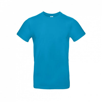 B&C TU03T Men's #E190 short sleeve t-shirt 100% Pre-shrunk ringspun cotton Thin collar rib Tubular construction rich color - COOZO