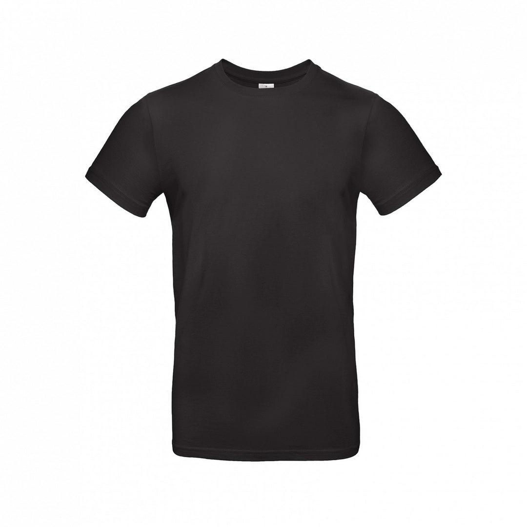 B&C TU03T Men's #E190 short sleeve t-shirt 100% Pre-shrunk ringspun cotton Thin collar rib Tubular construction Dark color - COOZO