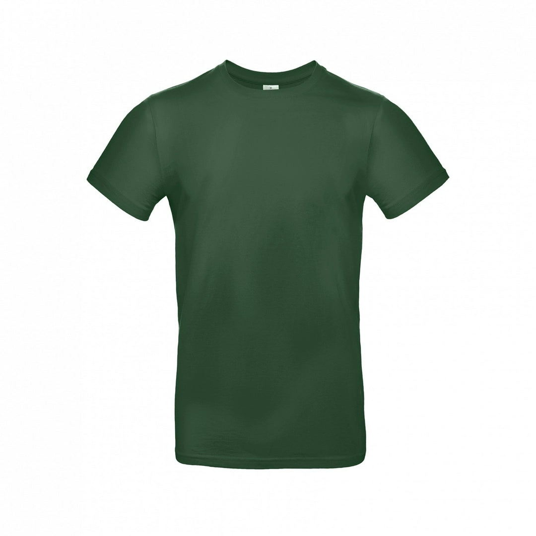 B&C TU03T Men's #E190 short sleeve t-shirt 100% Pre-shrunk ringspun cotton Thin collar rib Tubular construction Dark color - COOZO