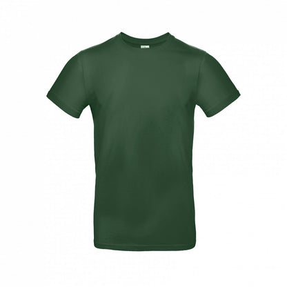 B&C TU03T Men's #E190 short sleeve t-shirt 100% Pre-shrunk ringspun cotton Thin collar rib Tubular construction Dark color - COOZO