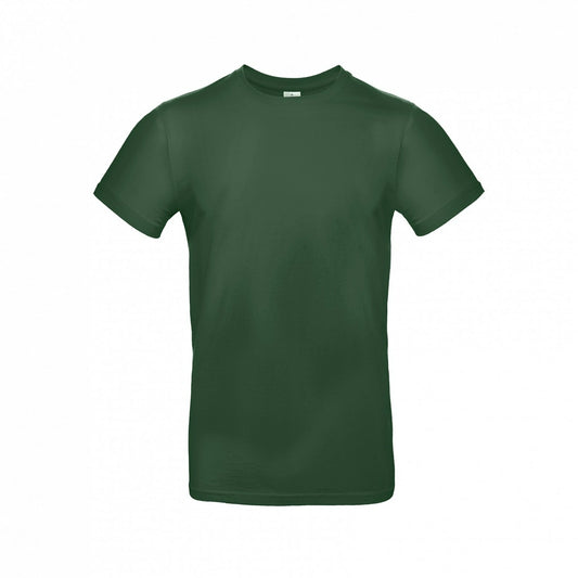 B&C TU03T Men's #E190 short sleeve t-shirt 100% Pre-shrunk ringspun cotton Thin collar rib Tubular construction Dark color - COOZO