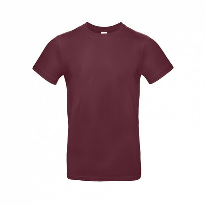 B&C TU03T Men's #E190 short sleeve t-shirt 100% Pre-shrunk ringspun cotton Thin collar rib Tubular construction Dark color - COOZO