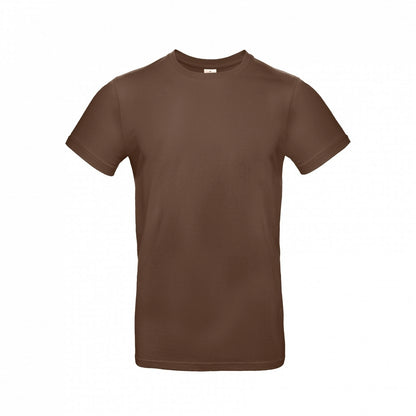 B&C TU03T Men's #E190 short sleeve t-shirt 100% Pre-shrunk ringspun cotton Thin collar rib Tubular construction Dark color - COOZO