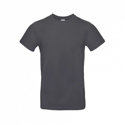 B&C TU03T Men's #E190 short sleeve t-shirt 100% Pre-shrunk ringspun cotton Thin collar rib Tubular construction Dark color - COOZO