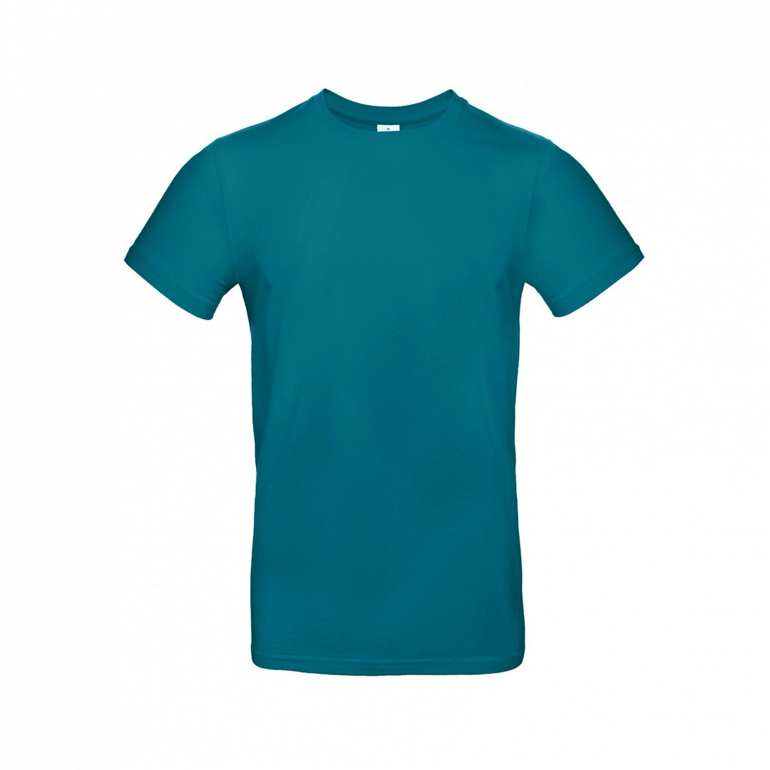 B&C TU03T Men's #E190 short sleeve t-shirt 100% Pre-shrunk ringspun cotton Thin collar rib Tubular construction Dark color - COOZO