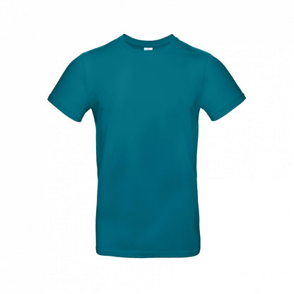B&C TU03T Men's #E190 short sleeve t-shirt 100% Pre-shrunk ringspun cotton Thin collar rib Tubular construction Dark color - COOZO