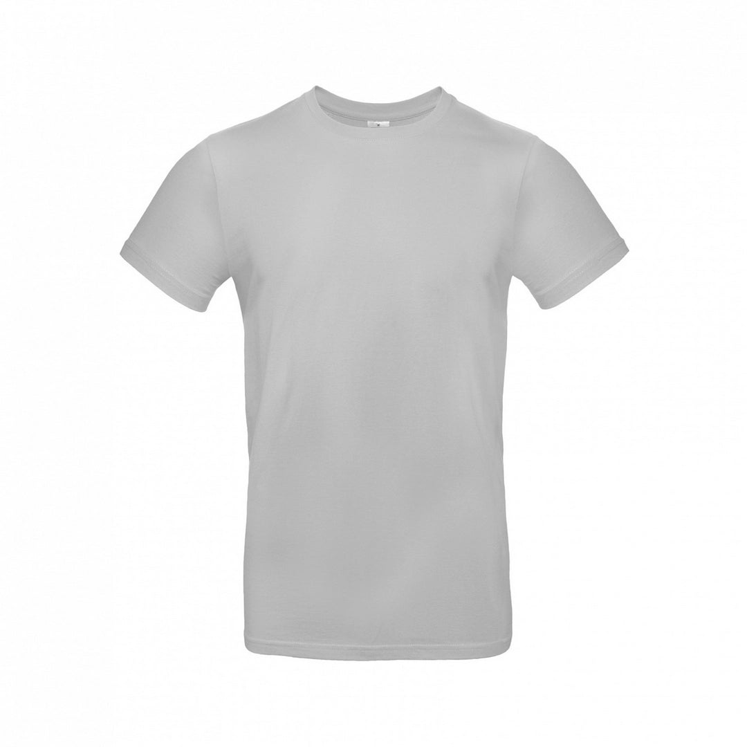 B&C TU03T Men's #E190 short sleeve t-shirt 100% Pre-shrunk ringspun cotton Thin collar rib Tubular construction Light color - COOZO