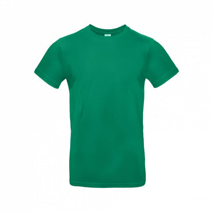 B&C TU03T Men's #E190 short sleeve t-shirt 100% Pre-shrunk ringspun cotton Thin collar rib Tubular construction rich color - COOZO