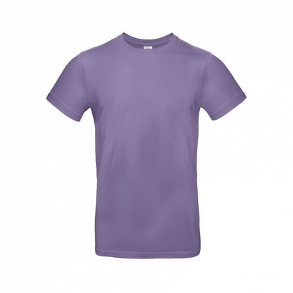 B&C TU03T Men's #E190 short sleeve t-shirt 100% Pre-shrunk ringspun cotton Thin collar rib Tubular construction Light color - COOZO