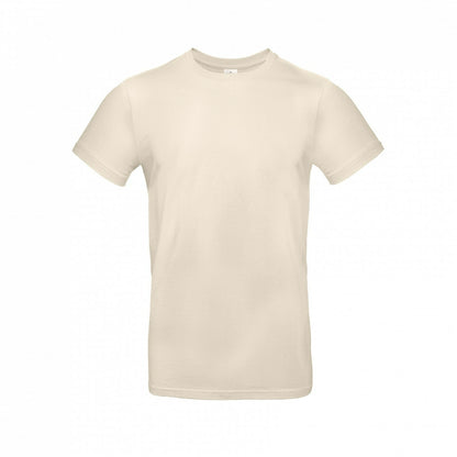 B&C TU03T Men's #E190 short sleeve t-shirt 100% Pre-shrunk ringspun cotton Thin collar rib Tubular construction Light color - COOZO