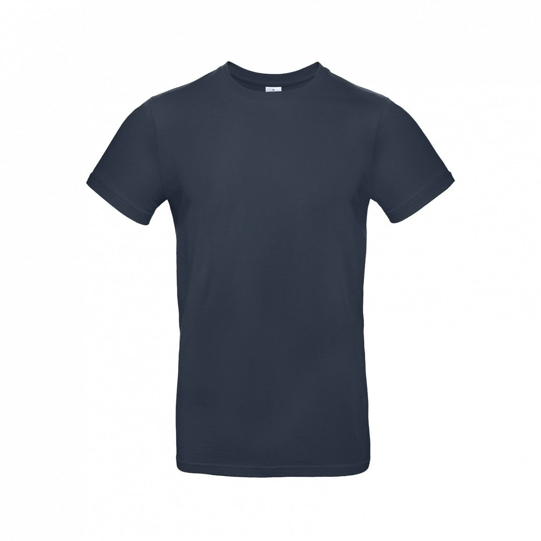 B&C TU03T Men's #E190 short sleeve t-shirt 100% Pre-shrunk ringspun cotton Thin collar rib Tubular construction Dark color - COOZO