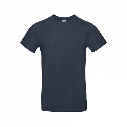B&C TU03T Men's #E190 short sleeve t-shirt 100% Pre-shrunk ringspun cotton Thin collar rib Tubular construction Dark color - COOZO