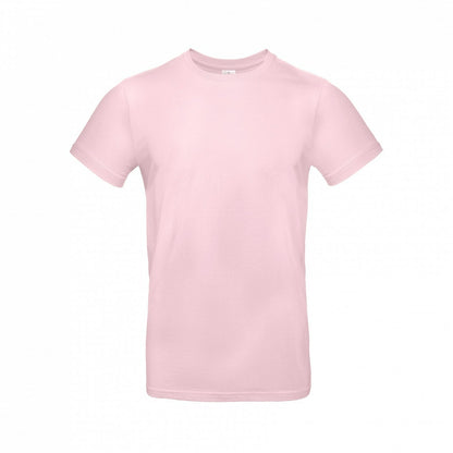 B&C TU03T Men's #E190 short sleeve t-shirt 100% Pre-shrunk ringspun cotton Thin collar rib Tubular construction Light color - COOZO