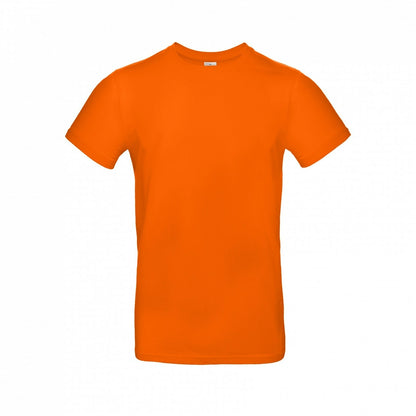 B&C TU03T Men's #E190 short sleeve t-shirt 100% Pre-shrunk ringspun cotton Thin collar rib Tubular construction rich color - COOZO