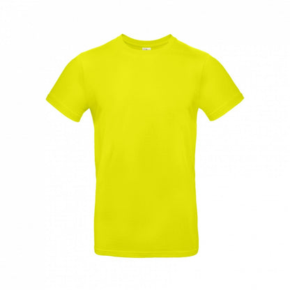 B&C TU03T Men's #E190 short sleeve t-shirt 100% Pre-shrunk ringspun cotton Thin collar rib Tubular construction rich color - COOZO