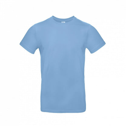 B&C TU03T Men's #E190 short sleeve t-shirt 100% Pre-shrunk ringspun cotton Thin collar rib Tubular construction Light color - COOZO