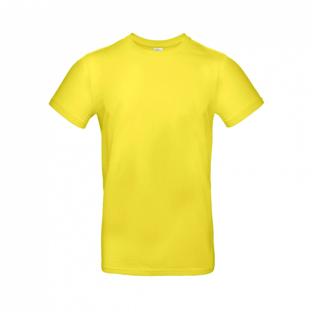 B&C TU03T Men's #E190 short sleeve t-shirt 100% Pre-shrunk ringspun cotton Thin collar rib Tubular construction Light color - COOZO