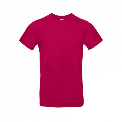 B&C TU03T Men's #E190 short sleeve t-shirt 100% Pre-shrunk ringspun cotton Thin collar rib Tubular construction rich color - COOZO