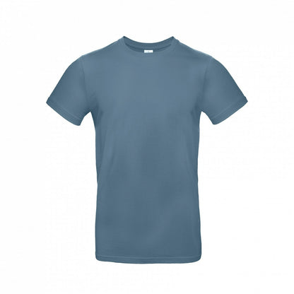 B&C TU03T Men's #E190 short sleeve t-shirt 100% Pre-shrunk ringspun cotton Thin collar rib Tubular construction rich color - COOZO