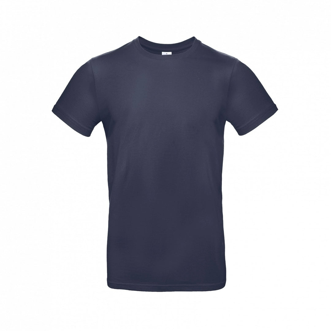 B&C TU03T Men's #E190 short sleeve t-shirt 100% Pre-shrunk ringspun cotton Thin collar rib Tubular construction Dark color - COOZO