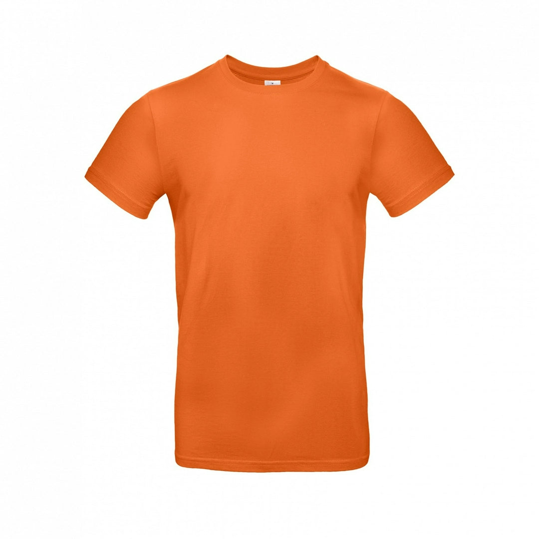 B&C TU03T Men's #E190 short sleeve t-shirt 100% Pre-shrunk ringspun cotton Thin collar rib Tubular construction Dark color - COOZO